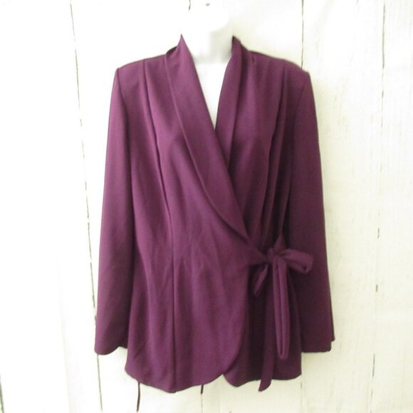New Fashion Nova Jacket S Small Purple Tie Front Flared Sleeve - Picture 1 of 5